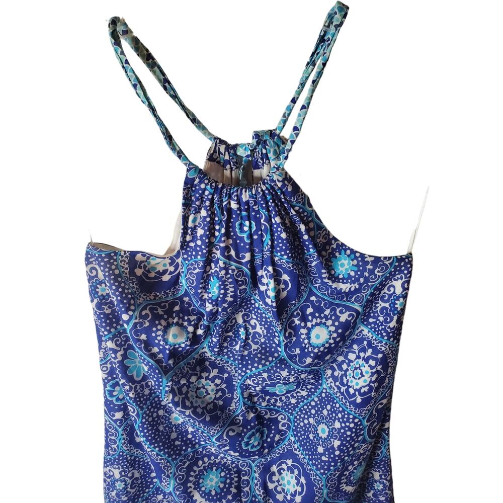 Trina Turk Cotton/Silk Halter Mini Dress, Size 2 - Picture 2 of 6